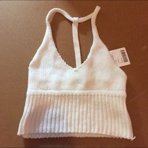 Urban Outfitters Creme Crochet Crop Top